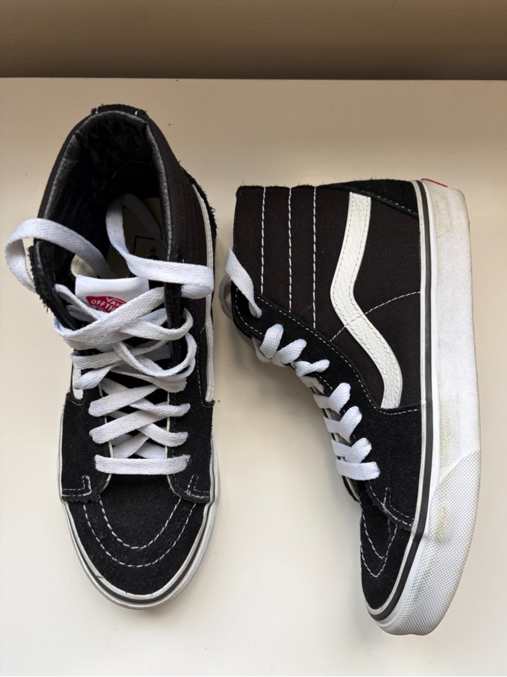 Vans Black & White High-Top Skate Sneakers